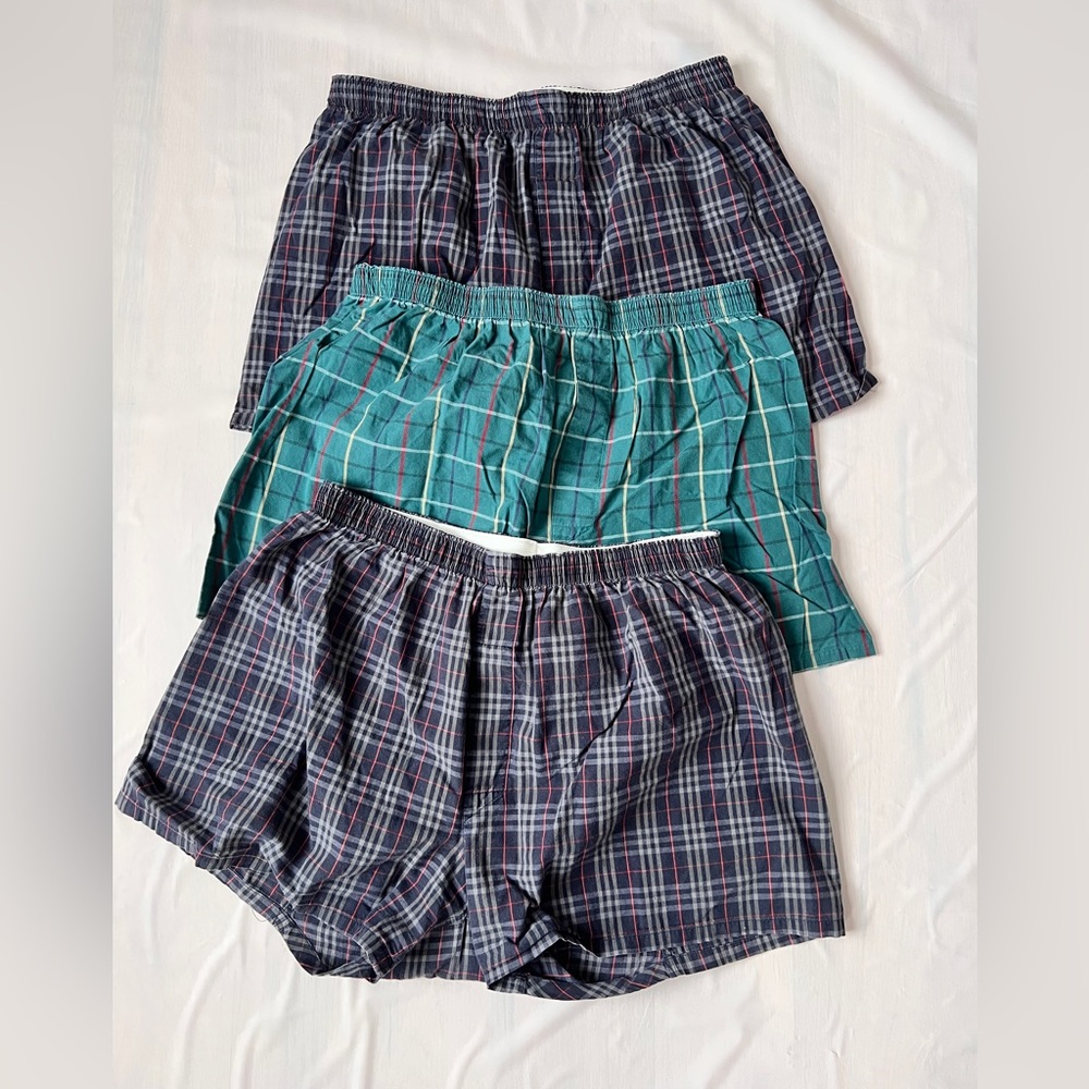 Nova check Cotton boxer Shorts 3 pack waist men's L 28 - 36 in